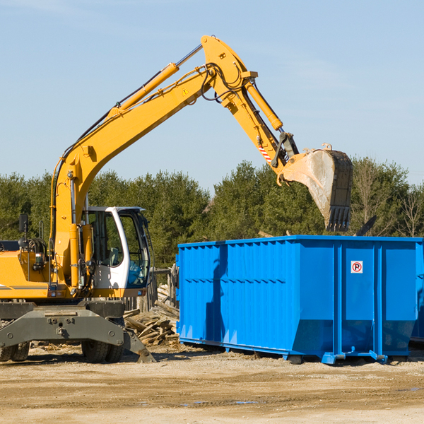 what size residential dumpster rentals are available in Broadwell IL